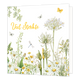 Veel sterkte - Formaat: Standaard - Vorm: Vierkant - Sterkte kaart - Op deze wenskaart staat een bloemenveld met de kleuren geel, wit en groen. In het midden staat de tekst: "Veel sterkte". - Snelwenskaart