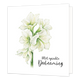 Met oprechte deelneming - Formaat: Standaard - Vorm: Vierkant - Condoleance kaart - Op deze wenskaart staan witte bloemen met rechts daaronder de tekst: "Met oprechte deelneming". - Snelwenskaart