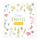 Dikke knuffel voor jou - Formaat: Normaal - Vorm: Vierkant - Vriendschapskaart - Op deze wenskaart staan bloemen in de kleuren roze, blauw, geel, roze en groen. In het midden staat de tekst: "Dikke knuffel voor jou". - Snelwenskaart