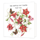 Een kaartje vol liefde voor jou - Formaat: Normaal - Vorm: Vierkant - Liefdeskaart - Op deze wenskaart staan bloemen ind e kleur rood en roze met groene bladeren en twee vlinders. Bovenaan staat de tekst: "Een kaartje vol liefde voor jou". - Snelwenskaart