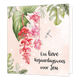 Een lieve verjaardagswens voor jou - Formaat: Standaard - Vorm: Vierkant - Verjaardagskaart - Op deze wenskaart staan bloemen in de kleuren rood, roze en groen. Rechts onderin staat de tekst: "Een lieve verjaardagswens voor jou". - Snelwenskaart