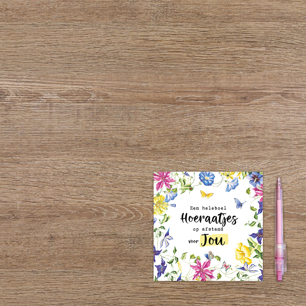 Een heleboel hoeraatjes op afstand voor jou!