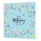 Happy birthday to you - Formaat: Standaard - Vorm: Vierkant - Verjaardagskaart - Op deze wenskaart staan bloemen in de kleuren geel, roze, wit, paars en groen, omringt door zwarte muzieknoten. In het midden staat de tekst: "Happy birthday to you". - Snelwenskaart