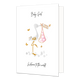 Babygirl welcome to the world - Formaat: Standaard - Vorm: Staand - Geboortekaart - Op deze wenskaart staat een ooievaar die een baby in een roze deken vasthoud met de tekst: "Baby Girl welcome to the world". - Snelwenskaart