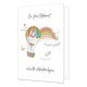 On your retirement - Formaat: Standaard - Vorm: Staand - Pensioenkaart - Op deze wenskaart staat een luchtballon die naar een regenboog vliegt met wolken en vlinders erom heen. In de illustratie staan de teksten: "On your retirement" en "and so the adventure begins". - Snelwenskaart