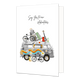 Say yes to new adventures - Formaat: Normaal - Vorm: Staand - Succes kaart - Op deze wenskaart staat een volkswagenbusje beladen met koffers, fietsen, een gitaar, laarzen en een strandstoel. Boven de illustratie staat de tekst: "Say yes to new adventures". - Snelwenskaart