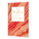 Merry christmas and a happy new year - Formaat: Normaal - Vorm: Staand - Kerstkaart - Op deze artistieke kerstkaart staat een ontwerp in de kleuren roze, rood en goud, met in het midden de tekst: "Merry christmas and a happy new year". - Snelwenskaart