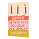 Yippee it's your birthday - Formaat: Normaal - Vorm: Staand - Verjaardagskaart - Op deze wenskaart staat een taart met kaarsjes en de tekst: "Yippee it's your birthday". - Snelwenskaart
