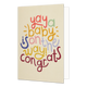 Yay a baby is on the way congrats - Formaat: Standaard - Vorm: Staand - Zwanger kaart - Op deze wenskaart staat de tekst: "Yay a baby is on the way congrats". - Snelwenskaart