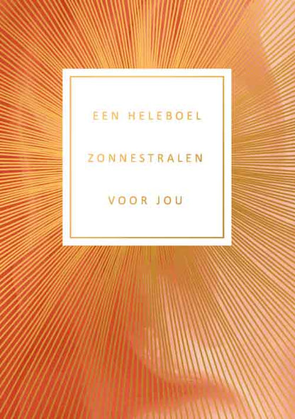 Een heleboel zonnestralen voor jou