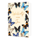 Opkikkertje voor jou - Formaat: Standaard - Vorm: Staand - Opkikker kaart - Op deze wenskaart staan vlinders in de kleuren goud, blauw, wit en zwart. In het midden staat de tekst "Opkikkertje voor jou" in het goud. - Snelwenskaart