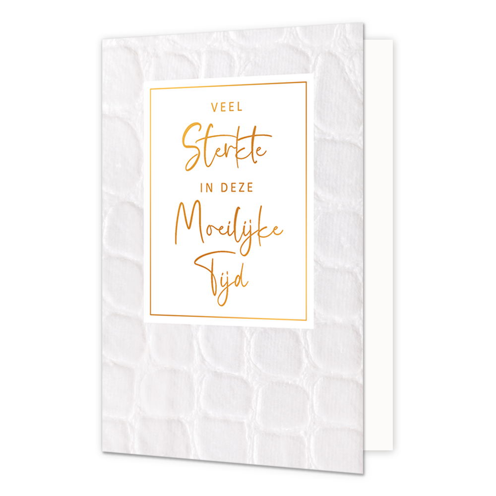 Veel sterkte in deze moeilijke tijd