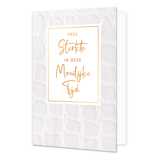 Veel sterkte in deze moeilijke tijd