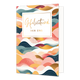 Gefeliciteer van ons - Formaat: Standaard - Vorm: Staand - Felicitatiekaart - Op deze wenskaart is een ontwerp te zien geïnspireerd op wolken met de kleuren wit, blauw, roze, goud en rood. In het midden zit een wit blok met de gouden tekst: "Gefeliciteerd van ons". - Snelwenskaart