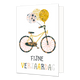 Fijne verjaardag - Formaat: Standaard - Vorm: Staand - Verjaardagskaart - Op deze wenskaart staat een fiets met ballonnen en daaronder de tekst: "Fijne verjaardag". - Snelwenskaart
