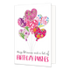 Hugs & kisses - Formaat: Standaard - Vorm: Staand - Verjaardagskaart - Op deze wenskaart staan hartjesballonnen met daaronder de tekst: "Hugs & kisses and a lot of birthday wishes". - Snelwenskaart