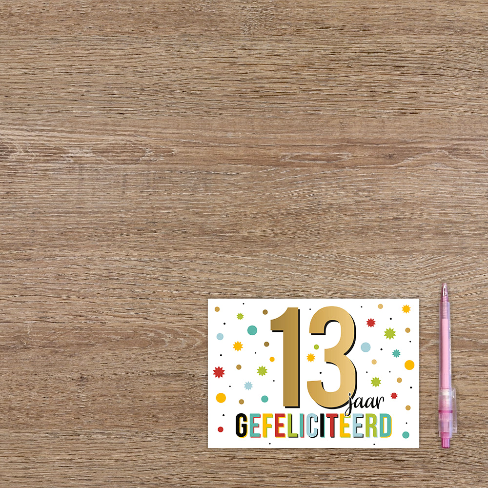 13 jaar gefeliciteerd