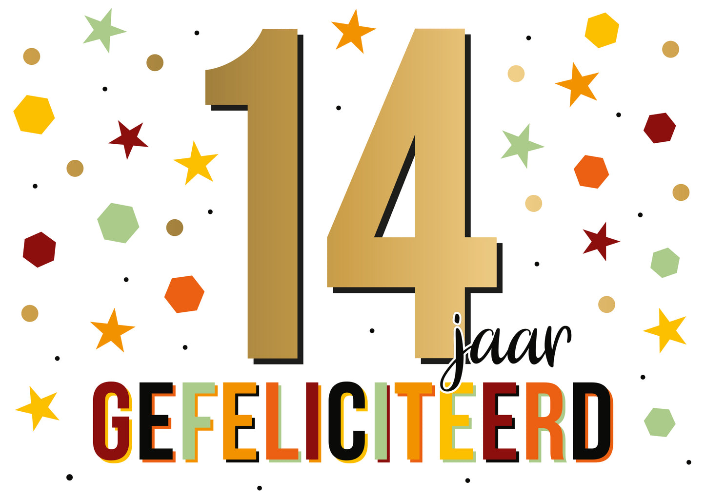 14 jaar gefeliciteerd