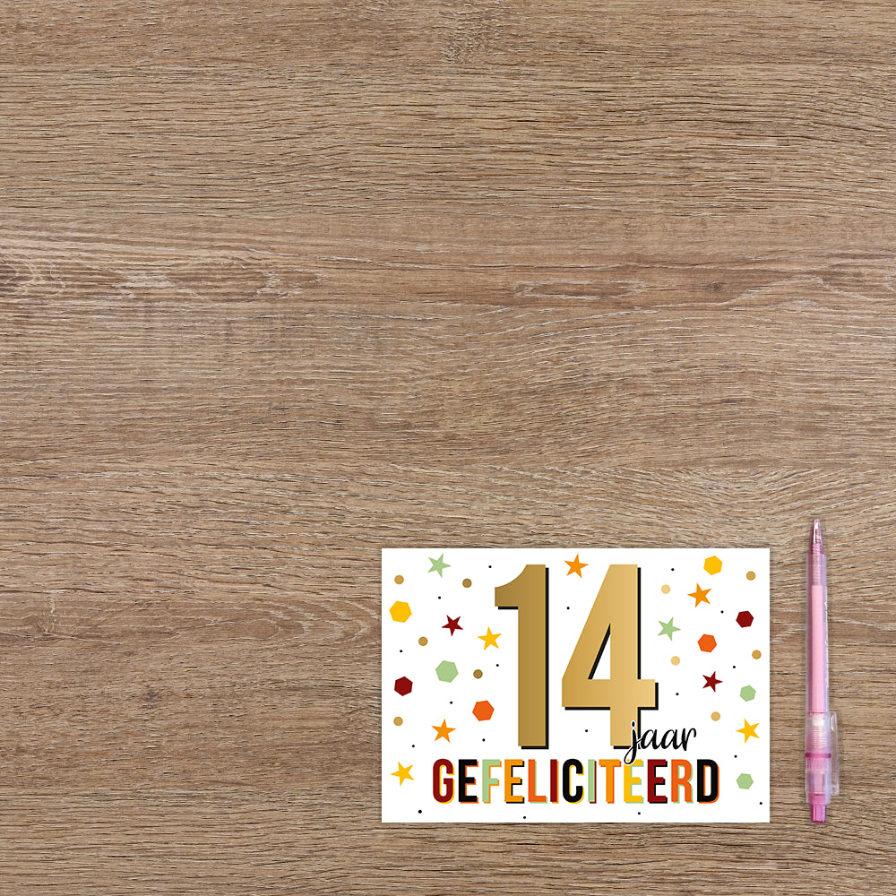 14 jaar gefeliciteerd