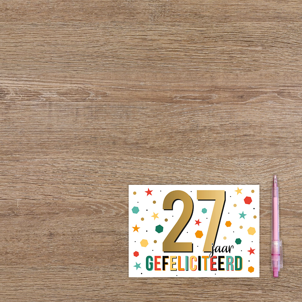 27 jaar gefeliciteerd