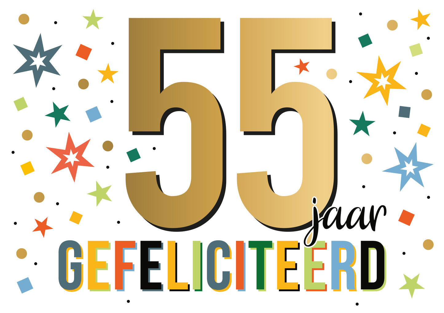 55 jaar gefeliciteerd