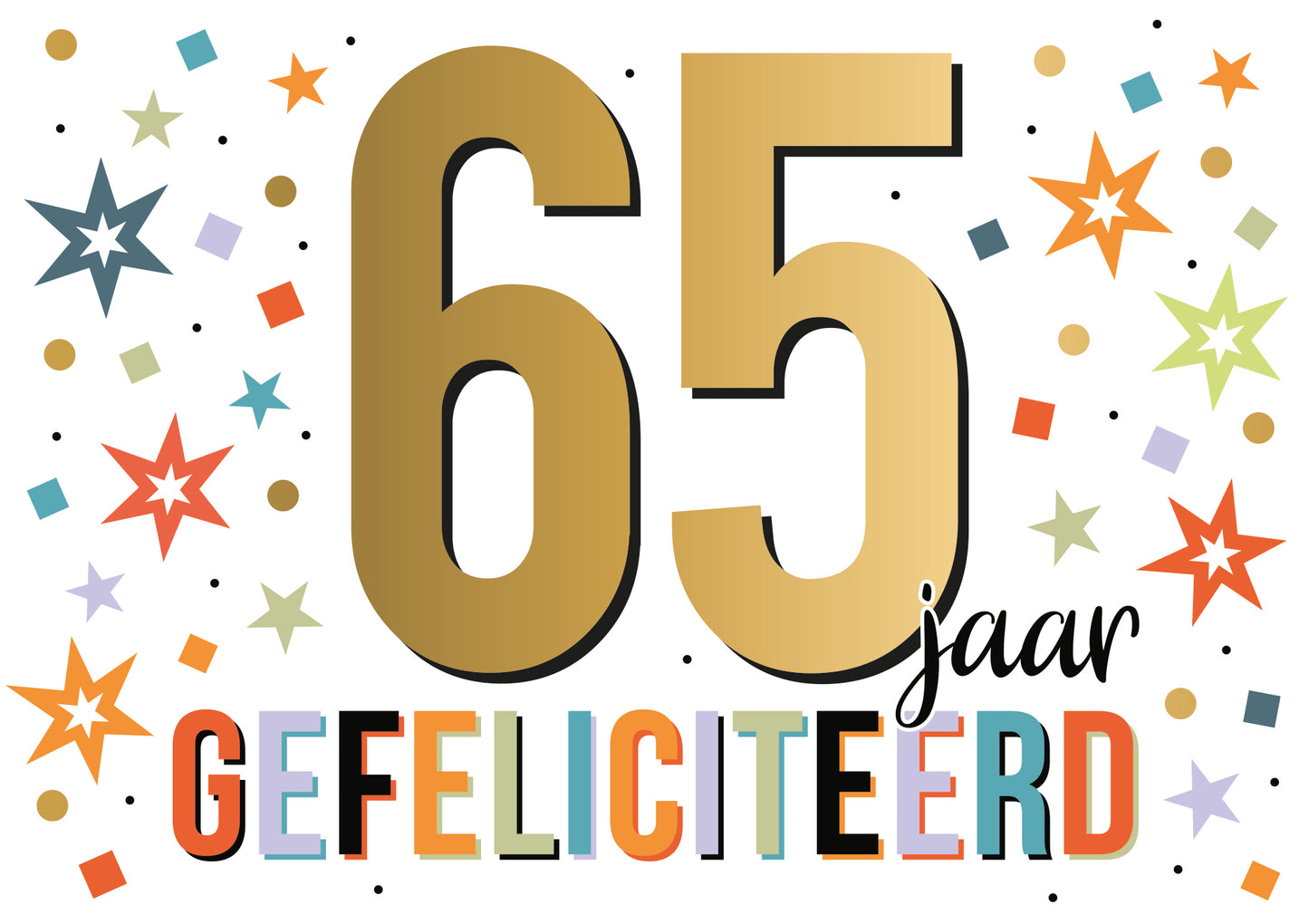 65 jaar gefeliciteerd