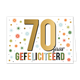 70 jaar gefeliciteerd - Formaat: Standaard - Vorm: Liggend - Felicitatiekaart - Op deze wenskaart staat de tekst: "70 jaar gefeliciteerd". - Snelwenskaart