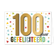 100 jaar gefeliciteerd - Formaat: Standaard - Vorm: Liggend - Felicitatiekaart - Op deze wenskaart staat de tekst: "100 jaar gefeliciteerd". - Snelwenskaart
