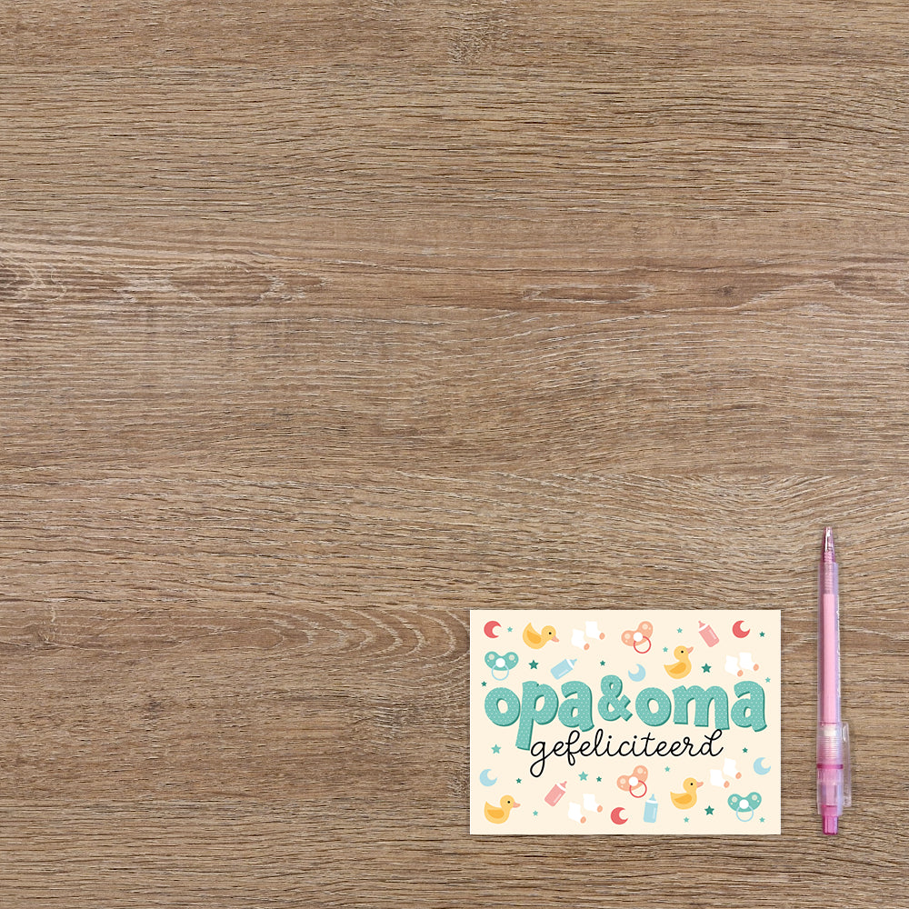 Opa en oma gefeliciteerd
