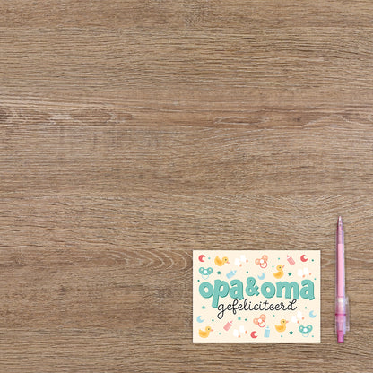 Opa en oma gefeliciteerd