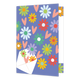 Bloemen en hartjes - Formaat: Klein - Vorm: Staand - Blanco kaart - Op deze wenskaart staan bloemen en hartjes die uit een envelop komen in de kleuren rood, oranje, blauw, green, geel en paars. - Snelwenskaart