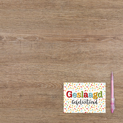 Geslaagd gefeliciteerd