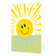 Zon - Formaat: Klein - Vorm: Staand - Blanco kaart - Op deze wenskaart staat een glimlachende zon. - Snelwenskaart