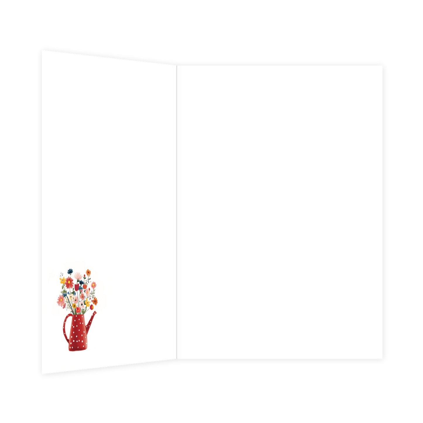 Gieter met bloemenboeket