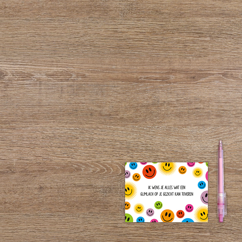 Glimlach op je gezicht