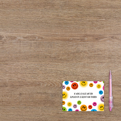 Glimlach op je gezicht