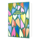 Happy anniversary - Formaat: Standaard - Vorm: Staand - Jubileumkaart - Op deze wenskaart staan hartjes in diverse kleuren met in het midden de tekst: "Happy anniversary". - Snelwenskaart