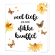 Veel liefs en een dikke knuffel - Formaat: Klein - Vorm: Vierkant - Vriendschapskaart - Op deze wenskaart staan bloemen en vlinders met in het midden de tekst: "Veel liefs en een dikke knuffel". - Snelwenskaart