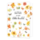 XL kaart - Veel liefs en een dikke knuffel - Formaat: Groot - Vorm: Staand - Denken aan kaart - Op deze wenskaart staat een verzameling in aquarel geschilderde bloemen en diverse insecten, zoals vlinders en bijen, speels verspreid over een witte achtergrond. In het midden staat de tekst "Veel liefs en een dikke knuffel" in een elegant, zwart handschrift. De bloemenselectie bevat onder andere felgekleurde lelies, zonnebloemen en andere botanische elementen in warme tinten zoals geel, oranje en rood. Het geh