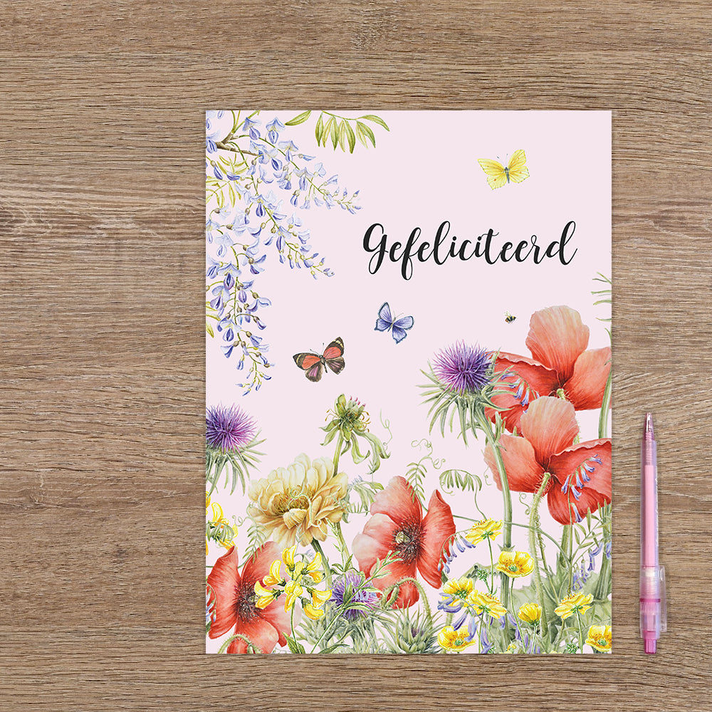 XL kaart - Gefeliciteerd