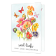 Veel liefs voor jouw verjaardag - Formaat: Standaard - Vorm: Staand - Verjaardagskaart - Op deze wenskaart staan natuurgetekende bloemen en vlinders. Onderaan de kaart staat de tekst 'veel liefs voor jouw verjaardag'. - Snelwenskaart