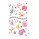 Van harte gefeliciteerd - Formaat: Standaard - Vorm: Staand - Verjaardagskaart - Op deze wenskaart staan diverse soorten bloemen in de kleuren blauw, paars, roze, lila geel en rood. In het midden staat de tekst: "van harte gefeliciteerd". - Snelwenskaart