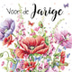 Minikaartje - Voor de jarige - Formaat: Klein - Vorm: Vierkant - Verjaardagskaart - Op deze wenskaart staan bloemen in de kleuren rood, roze, paars, blauw en groen, met daarboven de tekst: "Voor de jarige". - Snelwenskaart