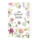 Jaar getrouwd gefeliciteerd - Formaat: Standaard - Vorm: Staand - Huwelijkskaart - Op deze wenskaart staan bloemen en vlinders in de kleuren paars, roze, groen, geel en rood. In het midden staat de tekst: "... Jaar getrouwd gefeliciteerd". - Snelwenskaart