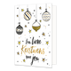 Een lieve kerstwens voor jou - Formaat: Standaard - Vorm: Staand - Kerstkaart - Op deze kerstkaart staan kerstballen en sterren met daaronder de tekst: "Een lieve kerstwens voor jou". - Snelwenskaart
