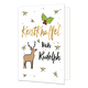 Kerstknuffel van Rudolph - Formaat: Standaard - Vorm: Staand - Kerstkaart - Op deze kerstkaart staat een rendier met daarboven de tekst: "Kerstknuffel van Rudolph". - Snelwenskaart
