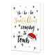 Ho-ho-ho santa claus is coming to town - Formaat: Standaard - Vorm: Staand - Kerstkaart - Op deze kerstkaart staat een kerstmuts met de tekst: "Ho-ho-ho santa claus is coming to town". - Snelwenskaart