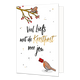 Veel liefs met de kerstpost voor jou - Formaat: Standaard - Vorm: Staand - Kerstkaart - Op deze kerstkaart staan twee vogels met de tekst: "Veel liefs met de kerstpost voor jou". - Snelwenskaart
