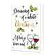 Dreaming of a white christmas - Formaat: Normaal - Vorm: Staand - Kerstkaart - Op deze kerstkaart staan twee wijnglazen met de tekst: "Dreaming of a white christmas of heb je liever rood?". - Snelwenskaart