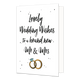 Lovely wedding wishes - Formaat: Standaard - Vorm: Staand - Huwelijkskaart - Op deze wenskaart staat de tekst: "Lovely wedding wishes to a brand new MR & MRS" met daaronder trouwringen. - Snelwenskaart